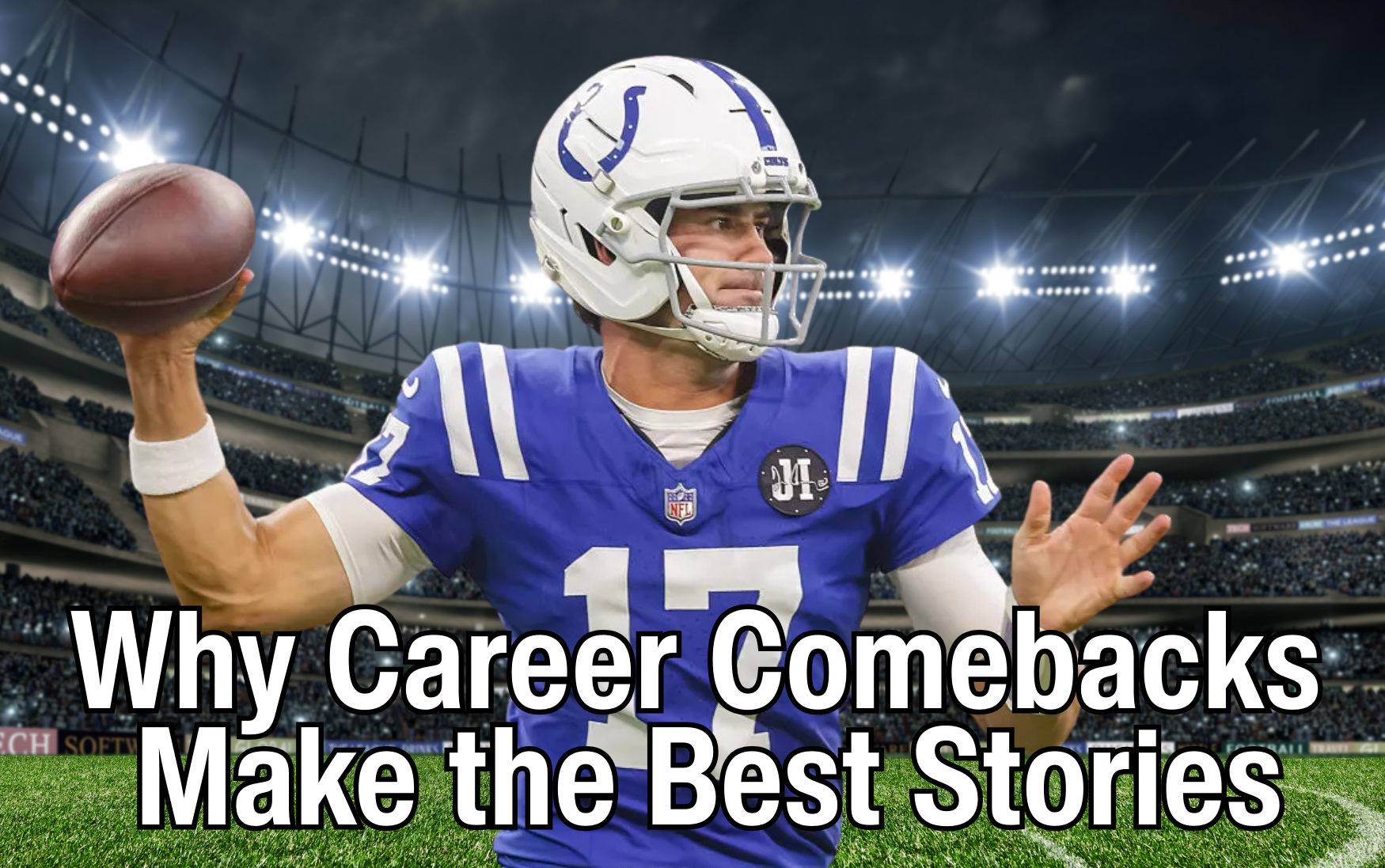 Daniel Jones football player throwing a ball.